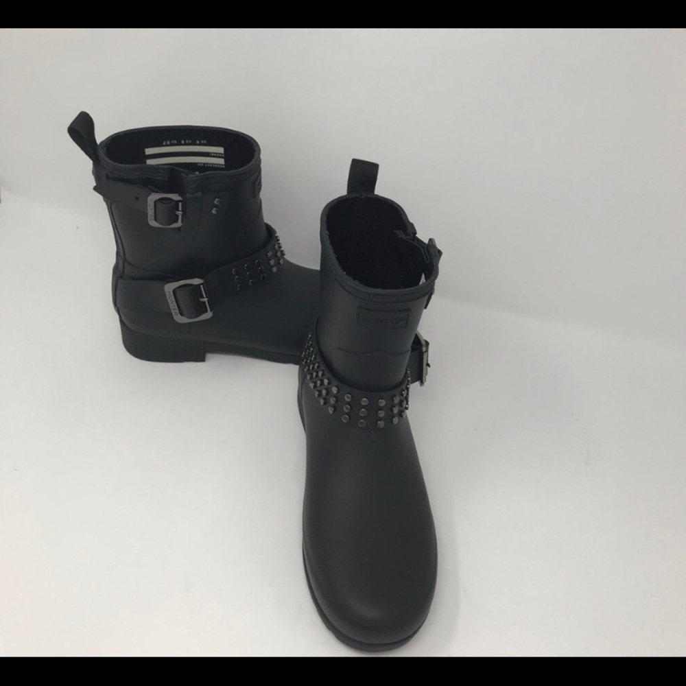 Hunter Studded Biker Rain Boot Perfect Condition!